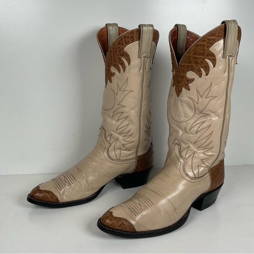 Vintage Justin Wingtip Cowboy Boots | Old Fort Worth Label | Men’s 9 D